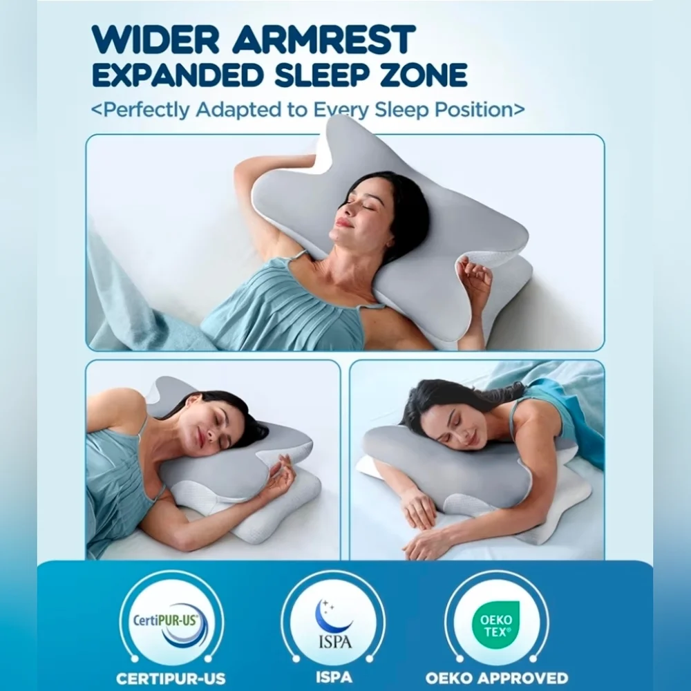 Pain Relief Cervical Neck Pillow for Sleeping, Ergonomic Cooling Side